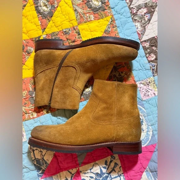 Frye Sawyer Inside Zip Mens Leather Boots:Size 9 - Picture 1 of 16